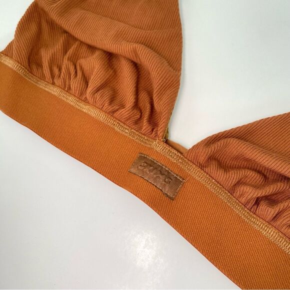 Skims Soft Lounge Plunge Bralette - Copper - 4x - Picture 3 of 6